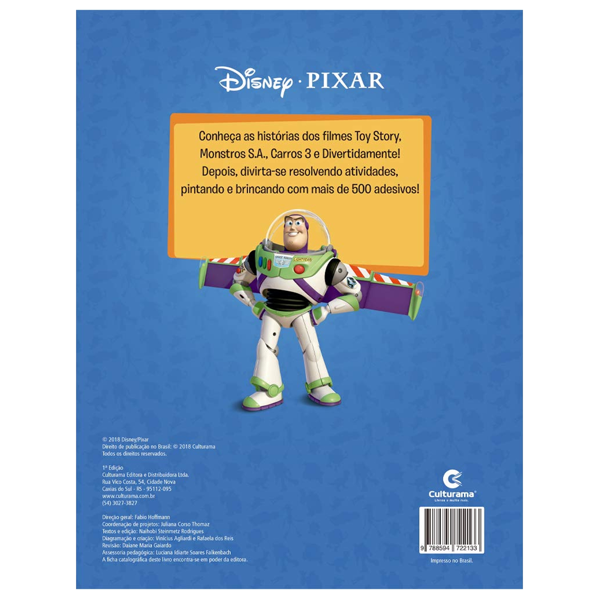 500 Adesivos Disney Pixar com Atividades e  - Objeto Mania