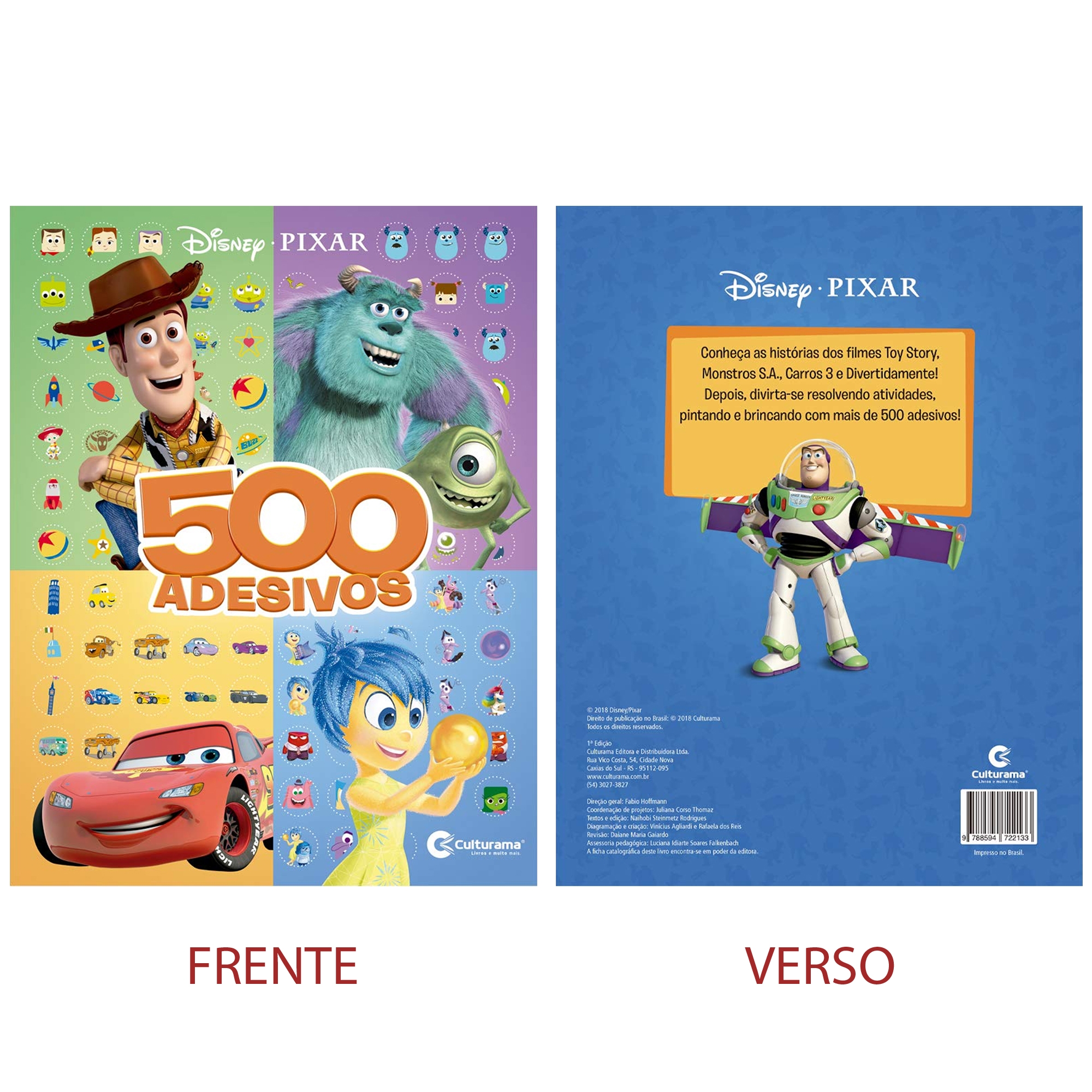 Objeto Mania  500 Adesivos Disney Pixar com Atividades e Desenhos