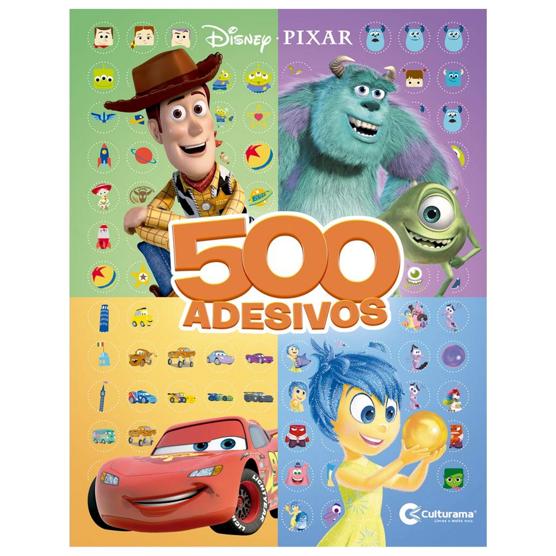 Objeto Mania  500 Adesivos Disney Pixar com Atividades e Desenhos para  Colorir Culturama