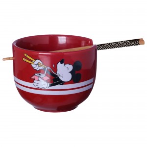 Bowl de Porcelana 500ml com Hashi Mickey Disney Zona Criativa