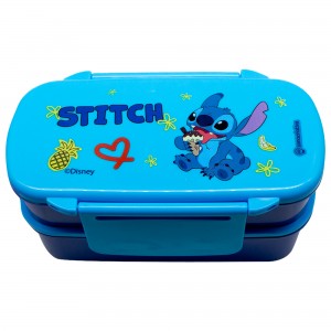 Kit Marmita Infantil Azul Stitch Disney Zona Criativa
