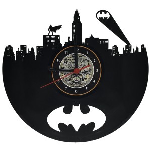 Relógio de Parede de Disco de Vinil Batman