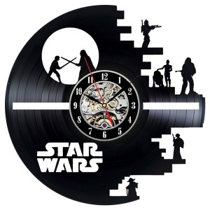 Relógio de Parede de Disco de Vinil Star Wars